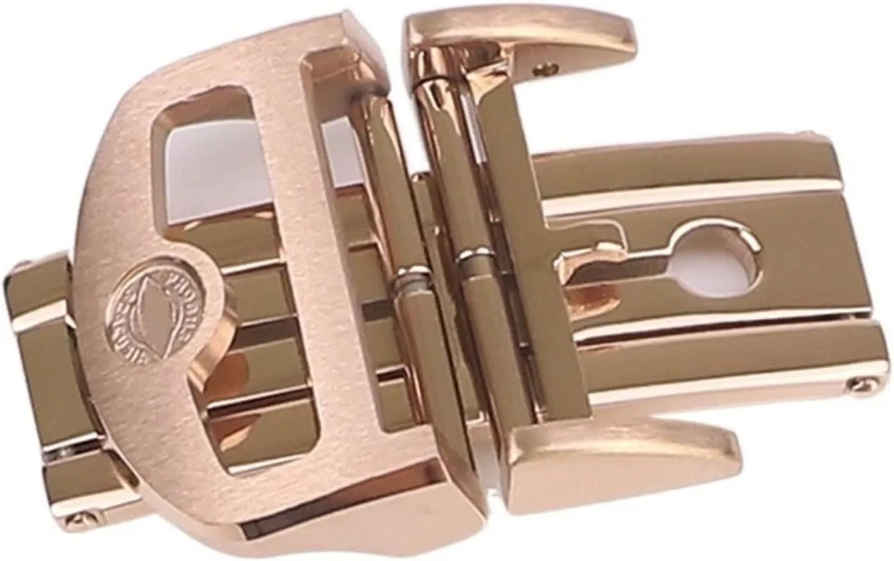 folding buckle 18mm solid Stainless Steel Butterfly Buckle For IWC IW323101 Big Dutchman Pilot Watchband Strap Silver Clasp 