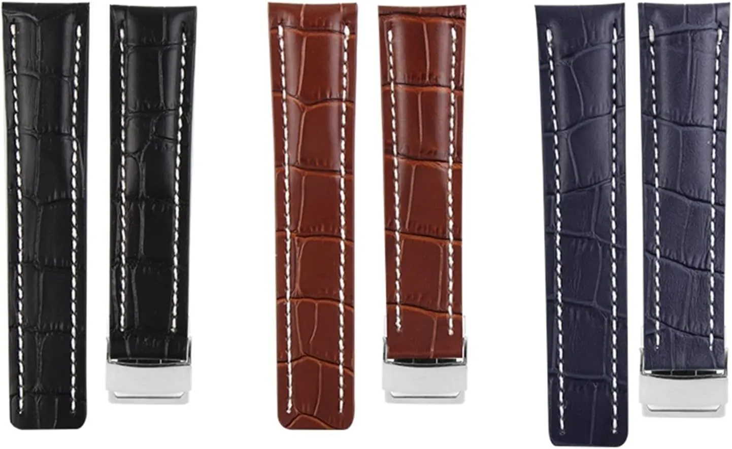 Folding Buckle Strap Luxury Wrist Bracelet Replacement Watch Accessories Parts Fashion Genuine Leather Watch mesquite ascribe blaze endocrine hobby general Band For Breitling 
