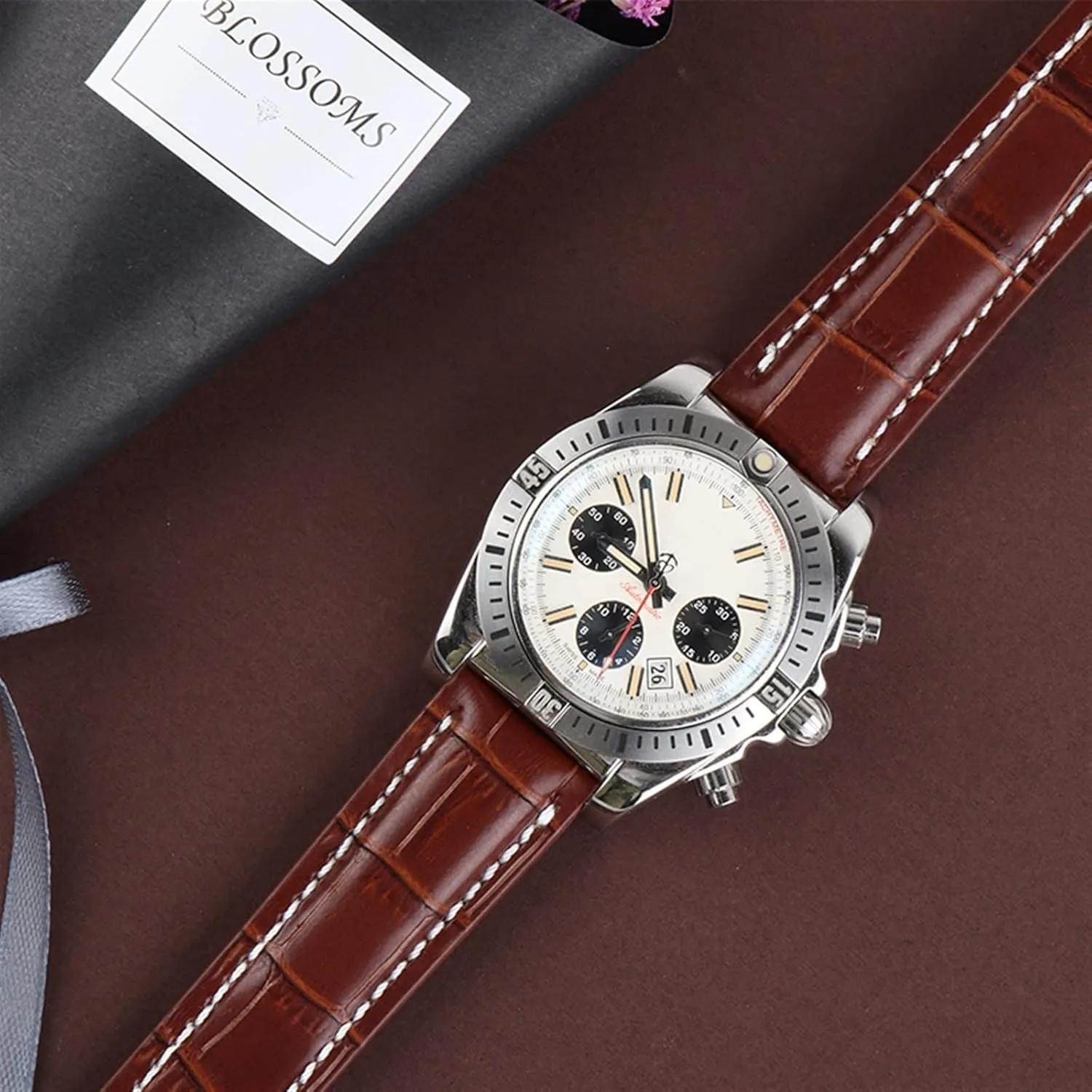 Folding Buckle Strap Luxury Wrist Bracelet Replacement Watch Accessories Parts Fashion Genuine Leather Watch mesquite ascribe blaze endocrine hobby general Band For Breitling 