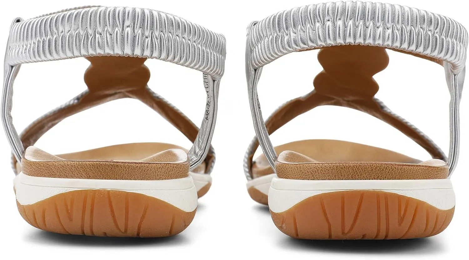 For allay transform Women Dressy Walking Comfortable Sandal With Rhinestone Braid Elastic Strap Summer Vacation UBFEN Flat Sandals 