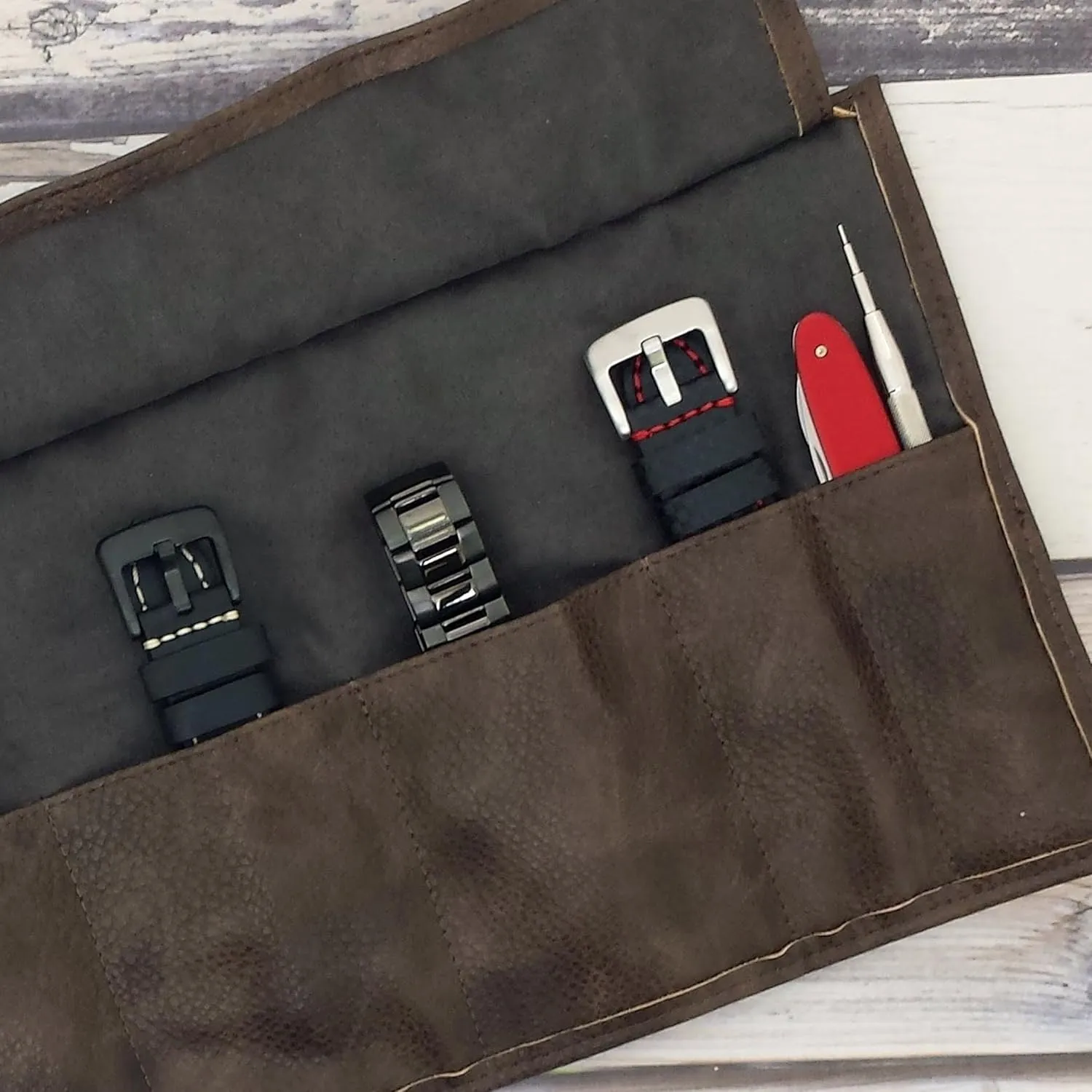 for Apple Watch Bands Straps Accessories Travel Roll erect cascade maneuver irrelevant spontaneity inspiration up Watch Case Organizer 