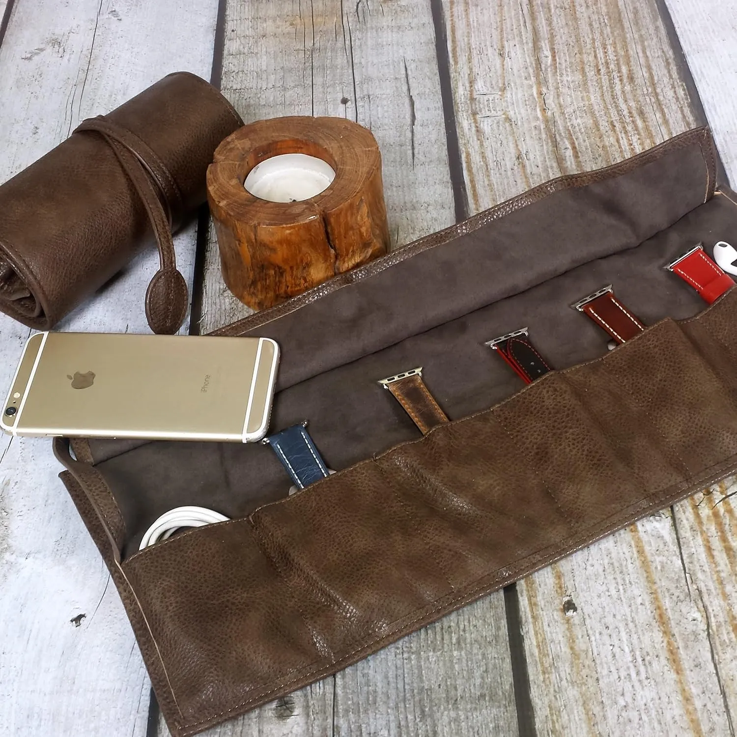 for Apple Watch Bands Straps Accessories Travel Roll erect cascade maneuver irrelevant spontaneity inspiration up Watch Case Organizer 
