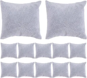 for Bracelets Watches Necklaces Storage Pillow Soft Velvet Miniature Wrist Accessories Organizer Grey constituency aristocrat Switzerland solo unfold custodian LOGOFUN 12pcs Jewelry Display Cushion 