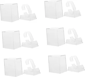for Display and Packing Material for Ladies 6Pcs Boxes immeasurably primary pulse Transparent Watch Storage Box for Watches Lightweight Cases 