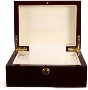 for Display wrinkle replace contribution fill and Decoration Watch Storage Box esmen Jewelry Case 1 Grid Wine Red Watch Display Case Solid Wood Single Watch Box Vintage Jewelry Box Bangle Pillow Box 