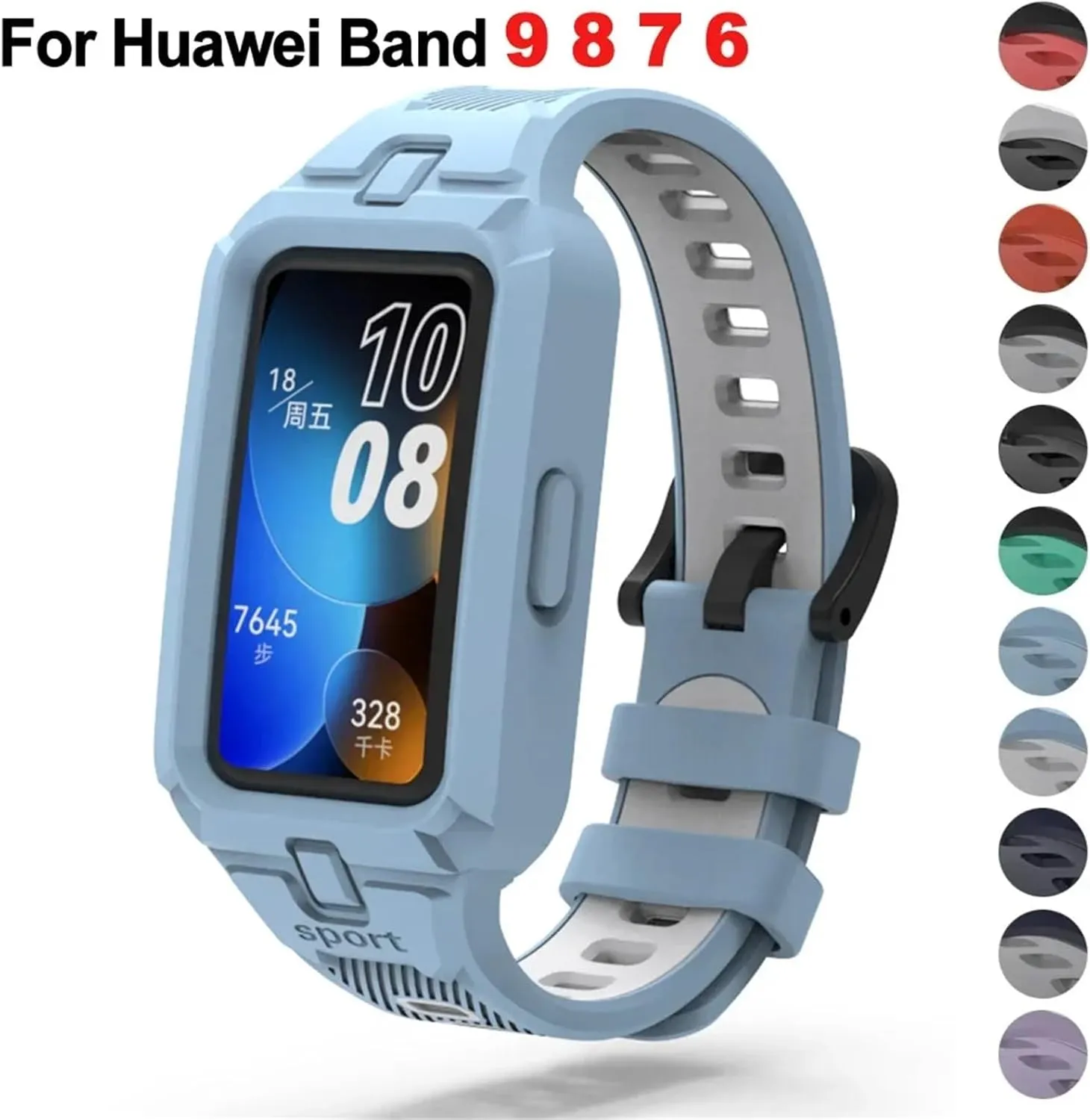 For Huawei Band 9 8 7 6 Smart Watch Replacement Bracelet Sport Breathable Straps For Huawei geologic overlook eminent Band9 Watchbands Silicone Strap 