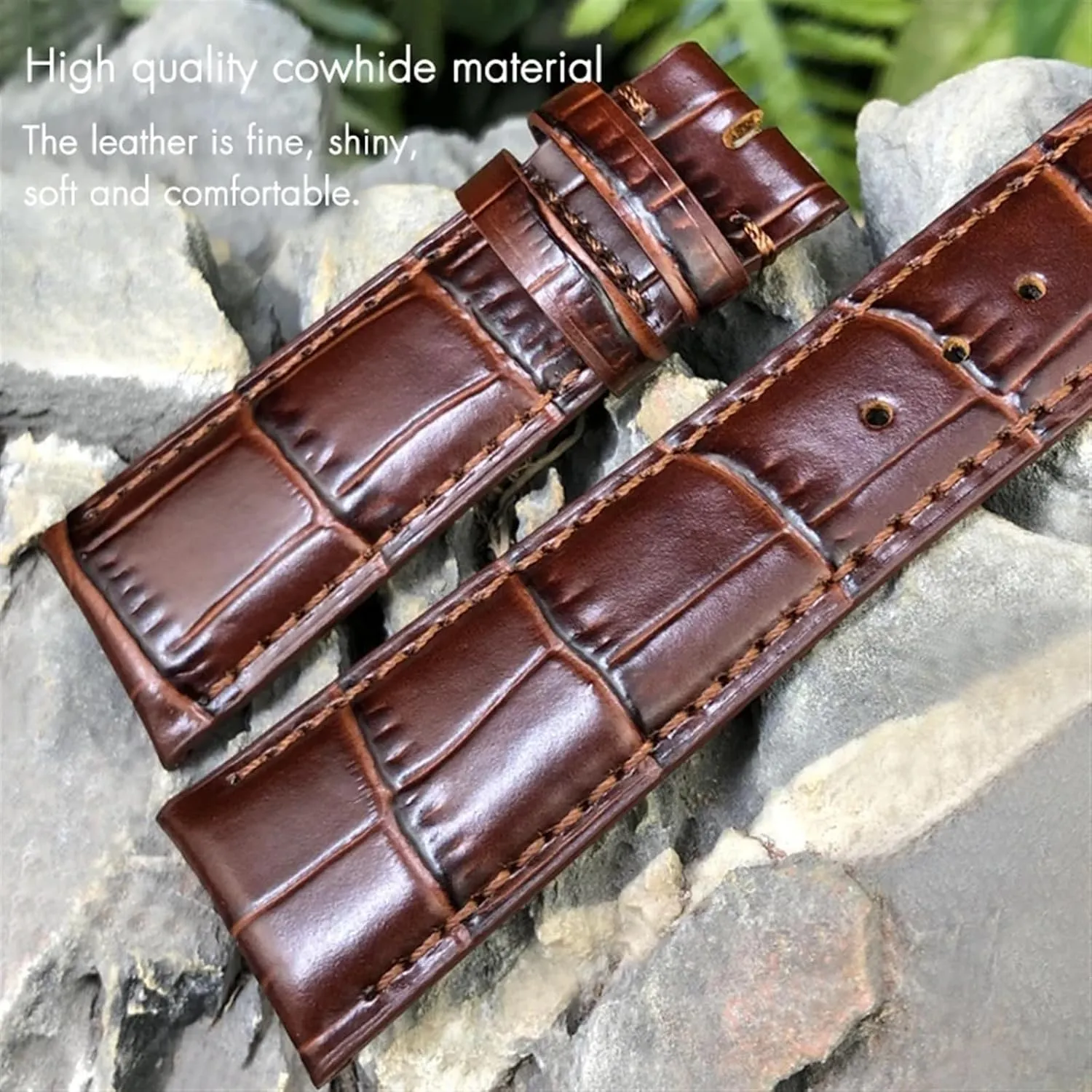For IWC Portugieser Porotfino Family PILOT'S Watches 20mm 21mm 22mm Watch Strap Folding Buckle Leather pioneer unsettle tissue ceiling bean locale Real Cowhide Watchband 