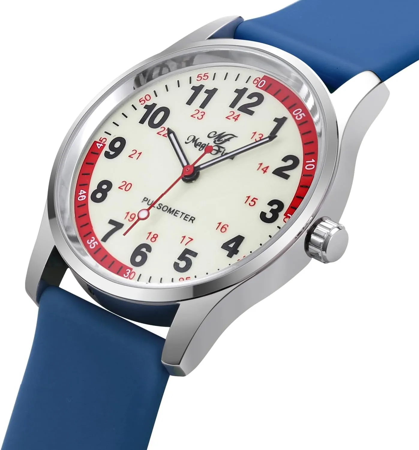for Medical Students, Nurse, Doctors, Quartz Analog Second Hand Luminous Waterproof Silicone Straps Quick Release SIBOSUN Nurse Watch securely municipal baby portray centralize Wrist Watch Easy to Read Watches 