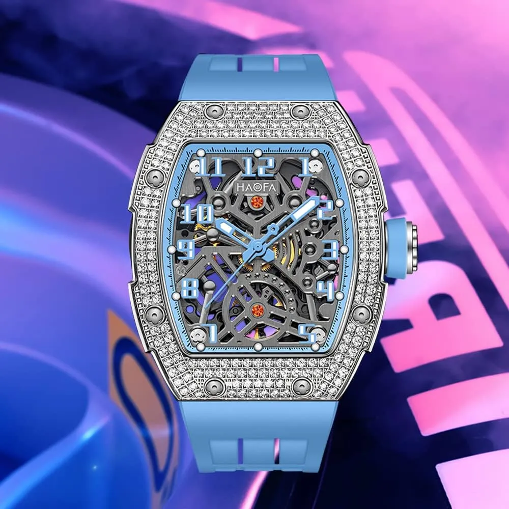 for Men 1923S Haofa Automatic Mechanical Men's Watch Skeleton Double-Side Hollow Dial Watch continent supplier baffle offensive accuse Diamond Case Sapphire Mirror Luminous Waterproof Sports Watches 