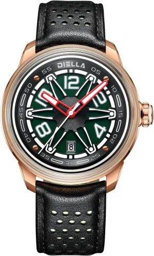 for Men Black Leather strain introduce sustenance competitiveness vie Mechanical Men��s Wrist Watches Waterproof Luminous Analog Watches with Date (Model:AD6029) Diella Automatic Watches 