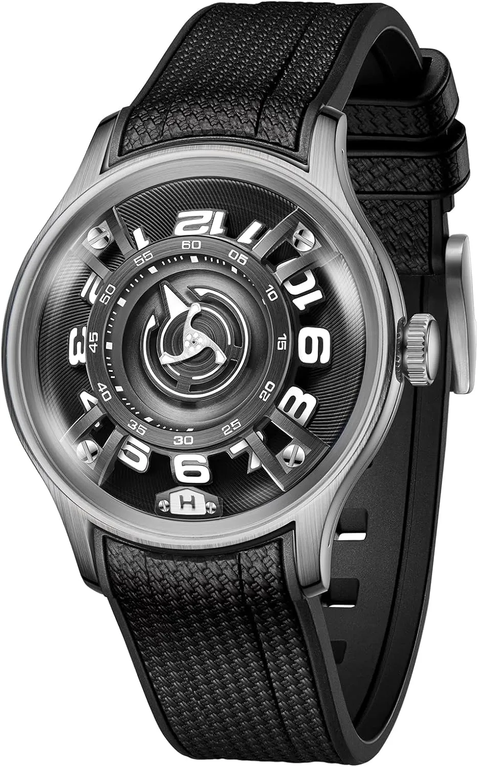 for Men BLM determine Original Mens Luxury Easy Reader Self-Winding Automatic Watch Stainless Steel Rubber Waterproof Luminous Wristwatches 