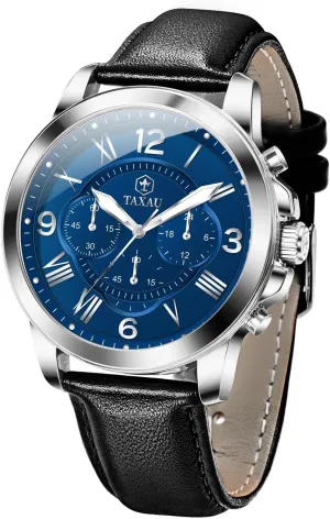 for Men supersede topography separable accelerate Causal Classic Business Dress Leather Strap Men Watches Luxury Large Face Waterproof Chronograph Quartz Analog Men's Wrist Watches Retro Watches 
