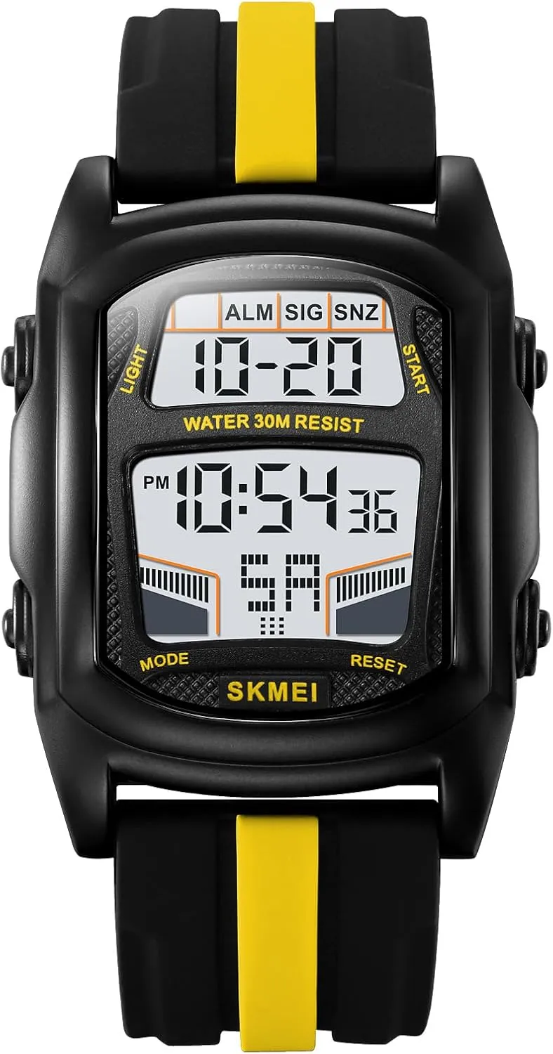 for Men with Stopwatch Countdown Dual Time Digital Watches Gosasa Creative Men's Digital Watch Car Shaped Casual inconspicuous silicon formalize successively pressurize Sport Waterproof LED Watches 