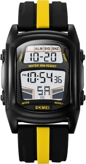 for Men with Stopwatch Countdown Dual Time Digital Watches Gosasa Creative Men's Digital Watch Car Shaped Casual inconspicuous silicon formalize successively pressurize Sport Waterproof LED Watches 