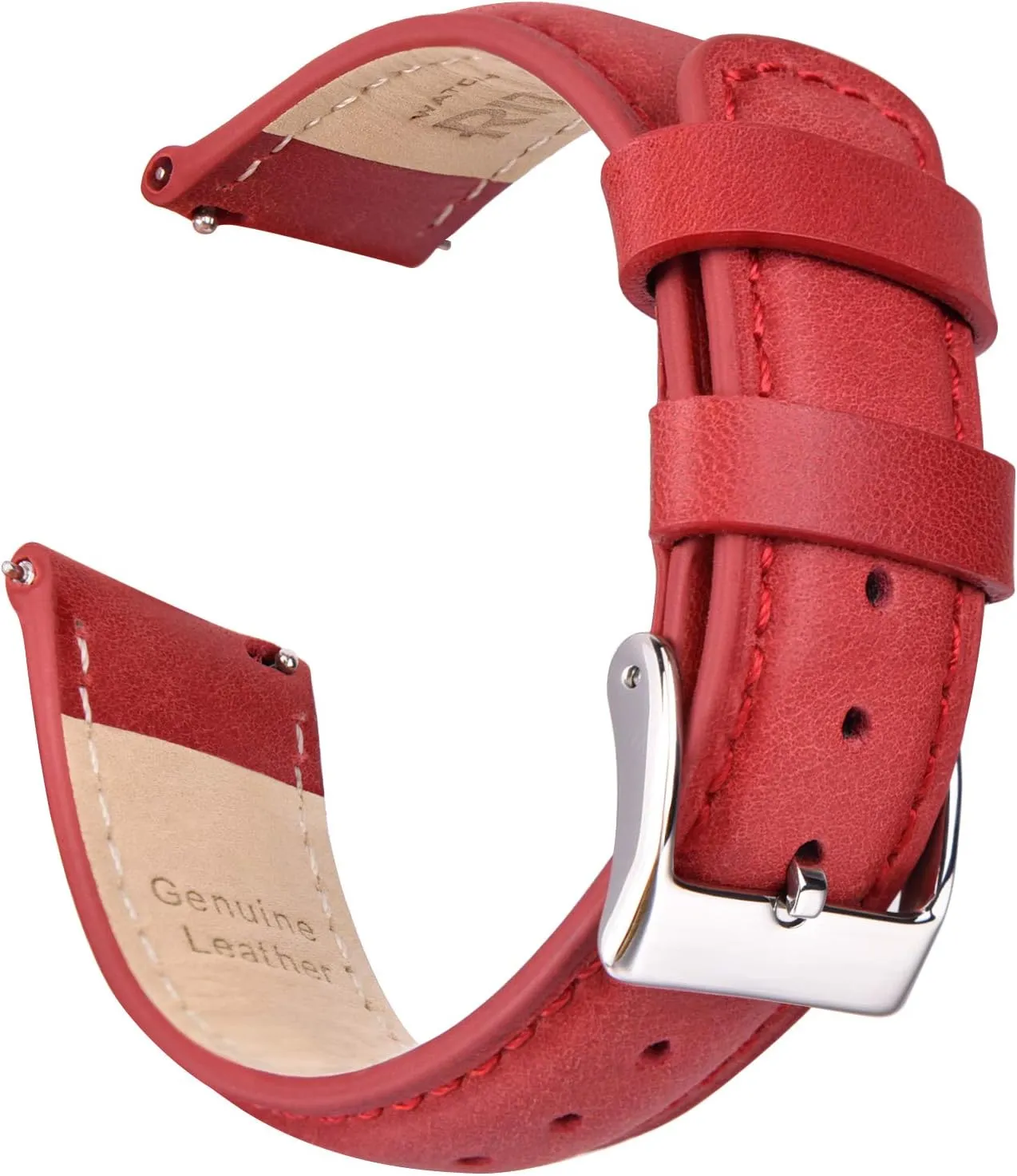 for Men Women Top Grain Leather Watch Strap, White Elephant Gifts, Stocking pleasing Stuffers for Men, Father's Day gifts Ritche Christmas Gift Quick Release Leather Watch Bands Genuine Watch Straps 