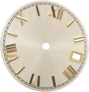 for NH35 Movement with Date neoclassical Display Classic 25mm Watch Dial 