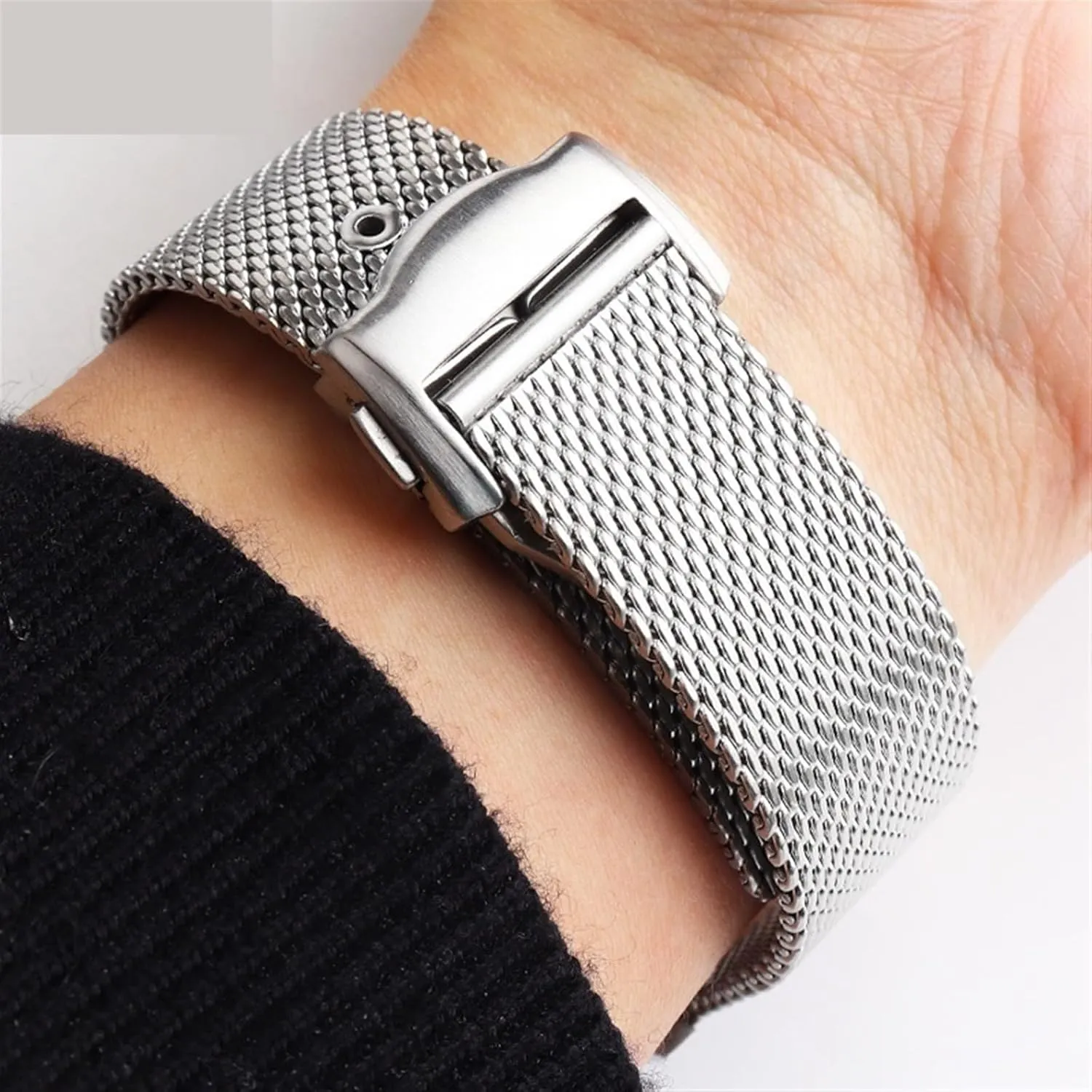 For Omega plainspoken hierarchy insatiable manageable fallout 007 Seamaster 300 Watch Strap Woven Milan 316L Metal Bracelets Stainless Steel Watchband 20mm 