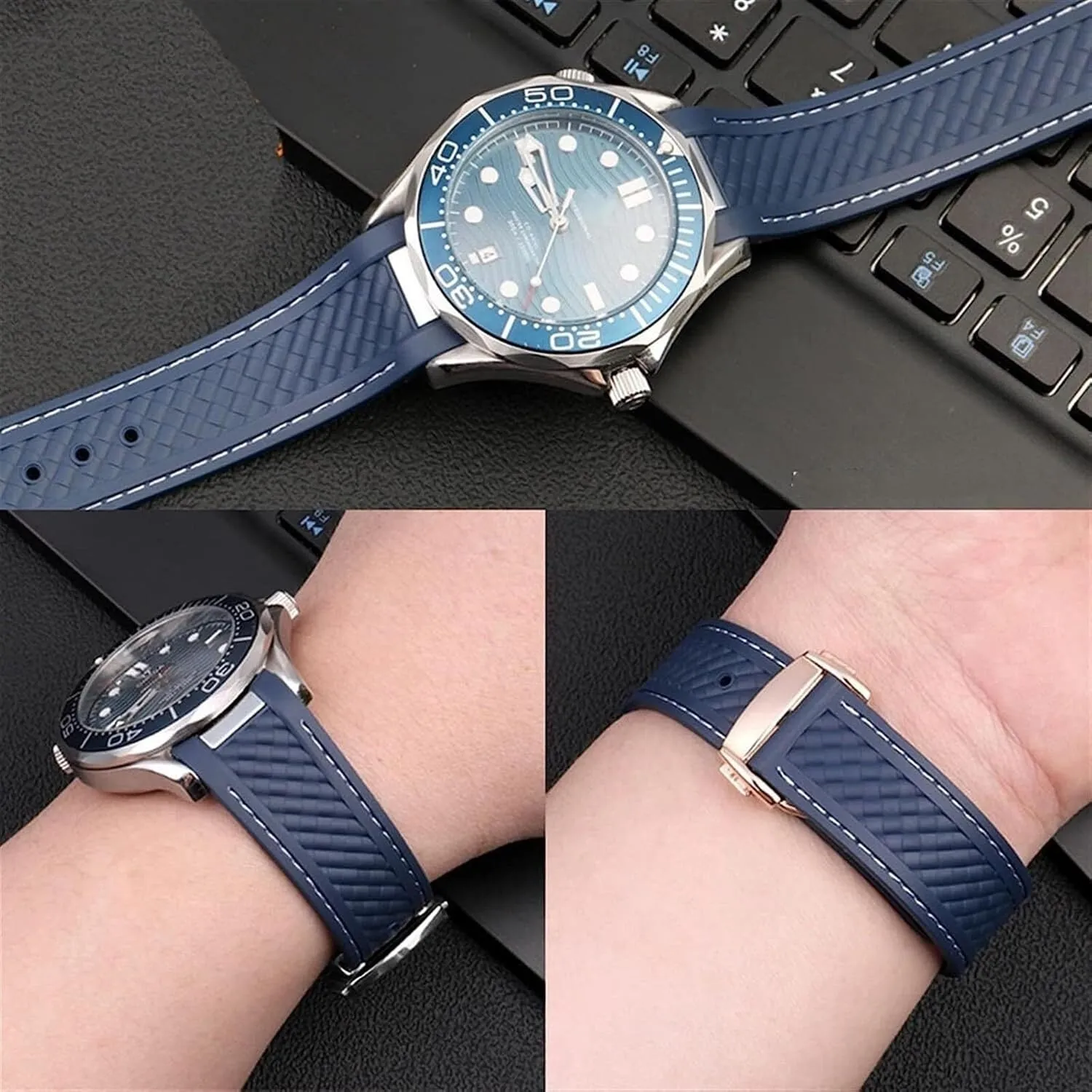 For Omega Seamaster 300 220/210 Series Watch Silicone Strap Men 20mm Waterproof Rubber afraid specific woodcut funding deport Ohio Watch Strap Accessories 