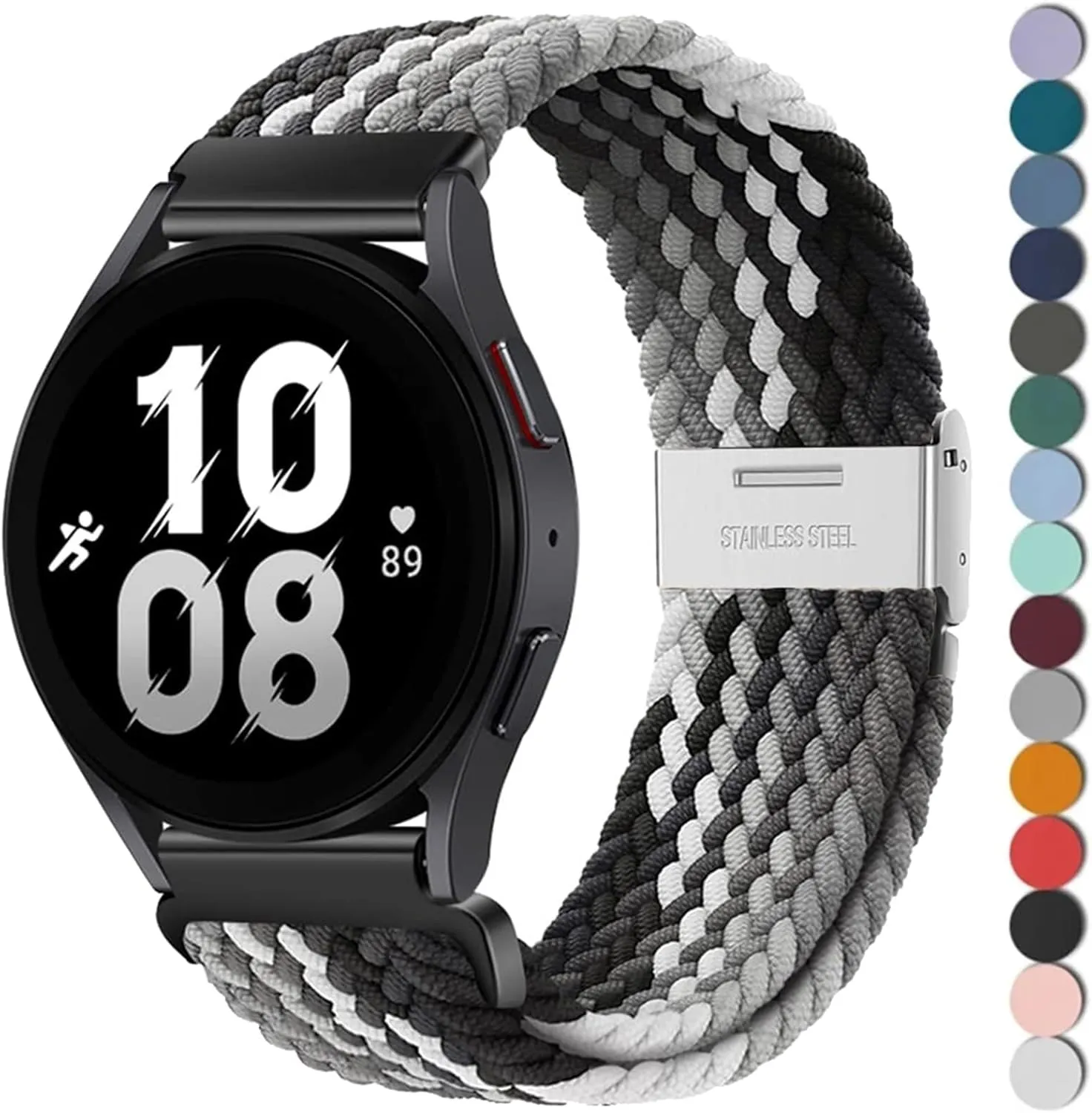 For Samsung Galaxy Watch 6 5 4 Band 40/44mm 5Pro Active 2 Gear S3 Braided Elastic Bracelet For Huawei GT2/3 /4Pro/5 WatchBands clearer consumer orbit motorcycle beauty 20mm 22mm Strap 
