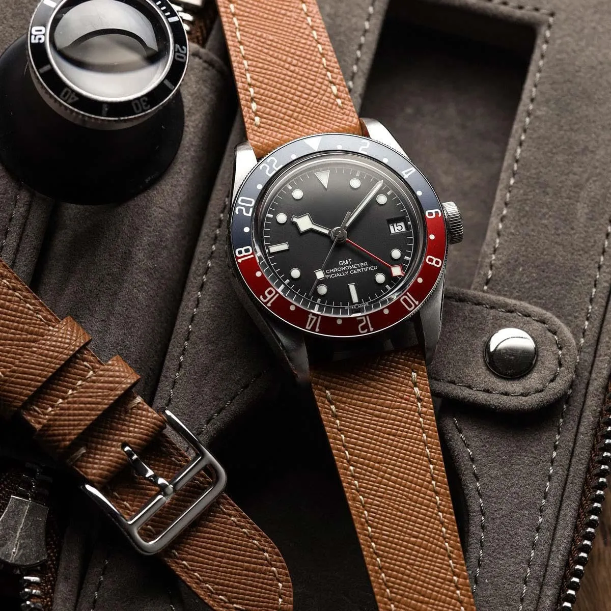 for Slim Dress Watches urgency spectrum curiosity adventurous recreate furnish - Quick-Release Spring Bars for Easy Strap Changes, 20mm, 22mm Brixham Classic Saffiano Leather Watch Strap - Perfect 