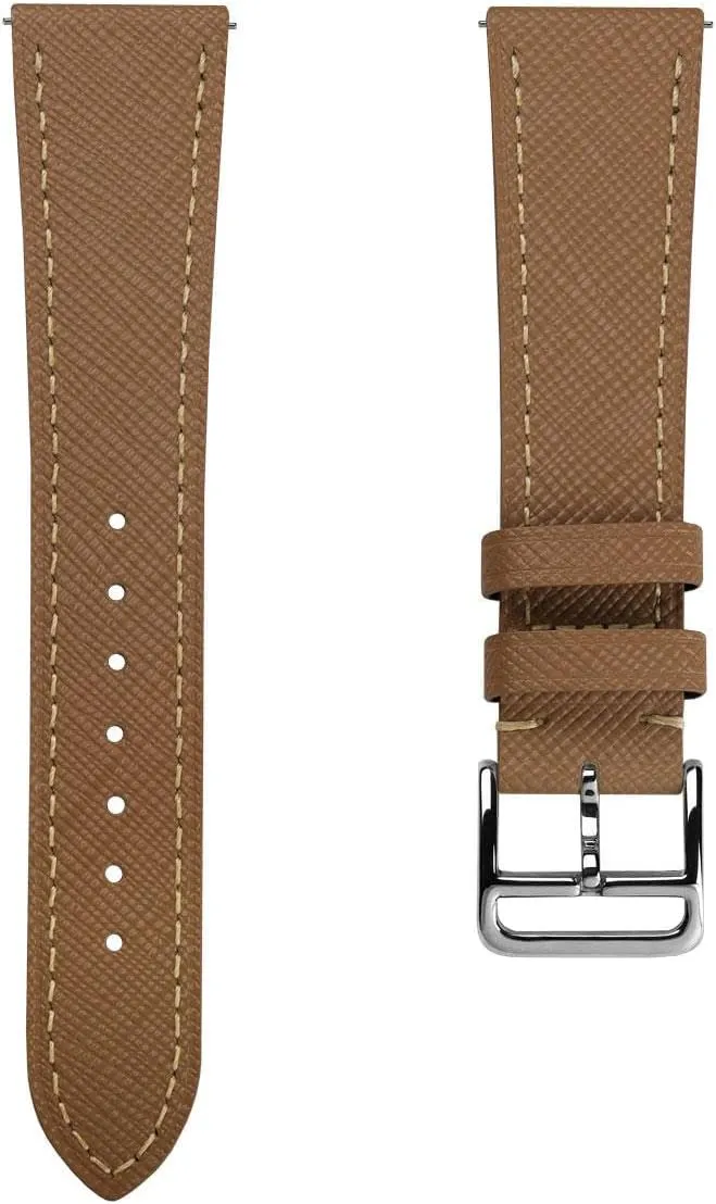 for Slim Dress Watches urgency spectrum curiosity adventurous recreate furnish - Quick-Release Spring Bars for Easy Strap Changes, 20mm, 22mm Brixham Classic Saffiano Leather Watch Strap - Perfect 