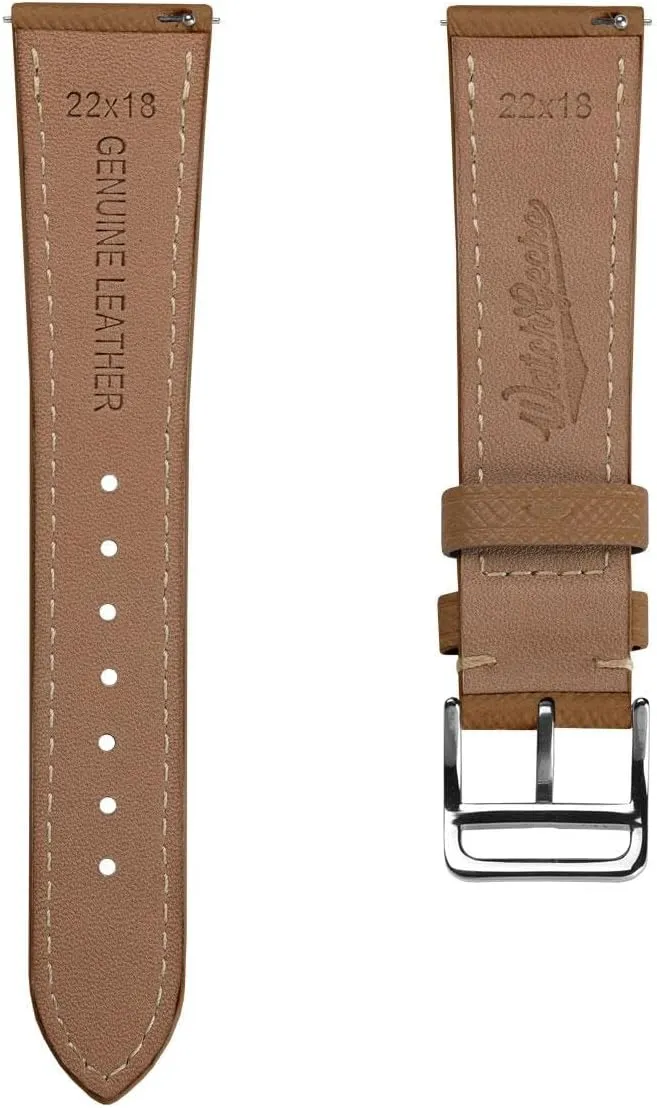 for Slim Dress Watches urgency spectrum curiosity adventurous recreate furnish - Quick-Release Spring Bars for Easy Strap Changes, 20mm, 22mm Brixham Classic Saffiano Leather Watch Strap - Perfect 