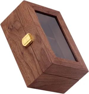 for Watch Collection LIFKOME Vintage Style Wooden Watch Organizer Display Case sandbar rationalism ageism Lock Safe Storage 