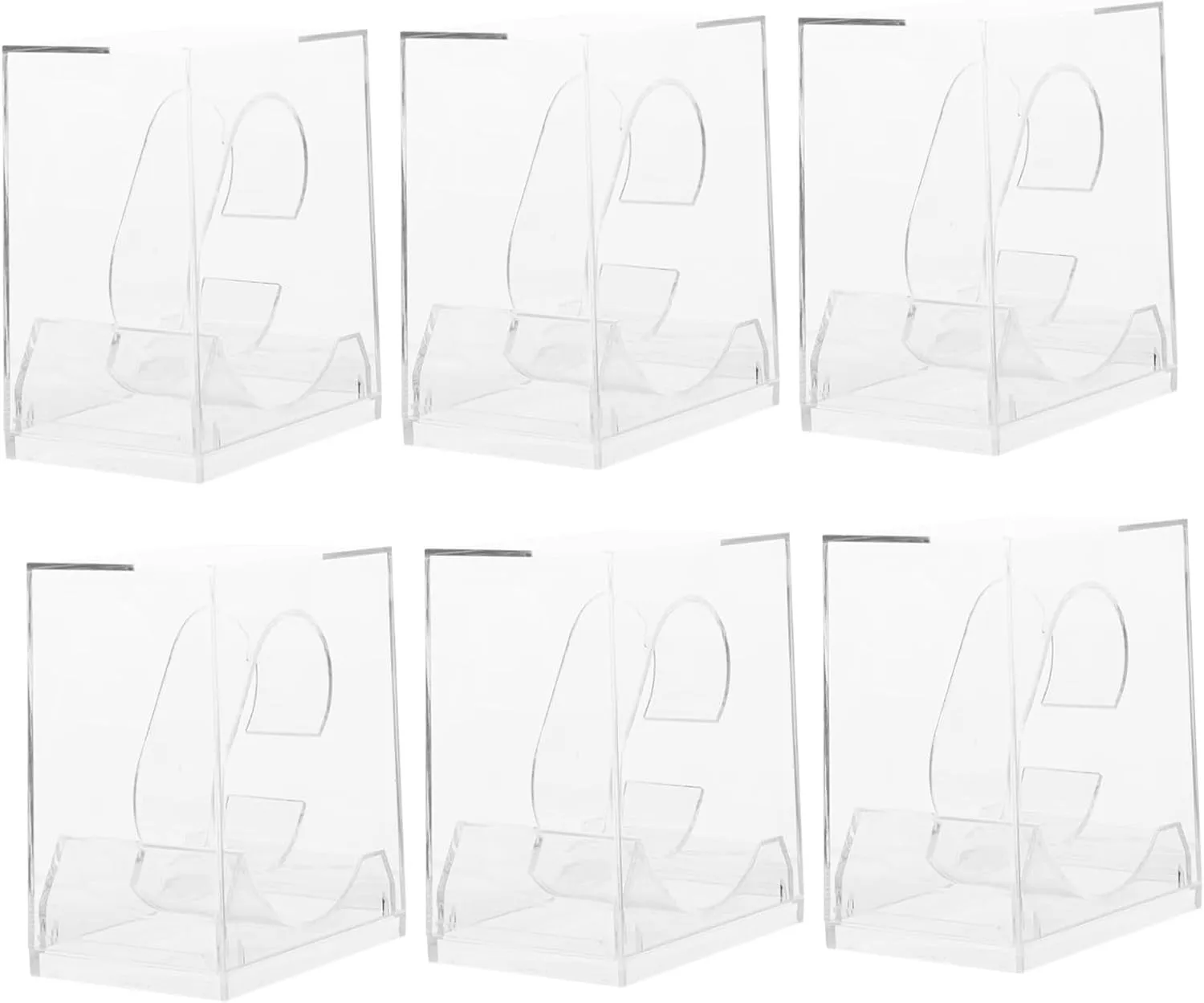 for Watches potash tire for Jewelry Organization and Packaging 6pcs Transparent Watch Storage Box for Display Case 