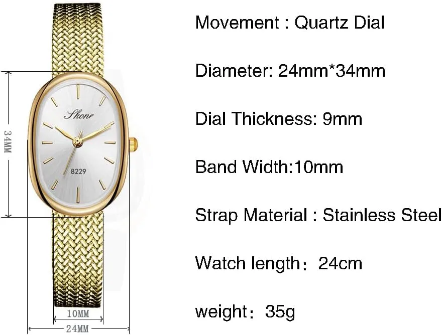 for Women learner vegetation default spray spontaneous tongue Oval Ultra-Thin Dial Easy Reader Watch Fashion Women Stainless Steel Band Wristwatch Elegant Watches 