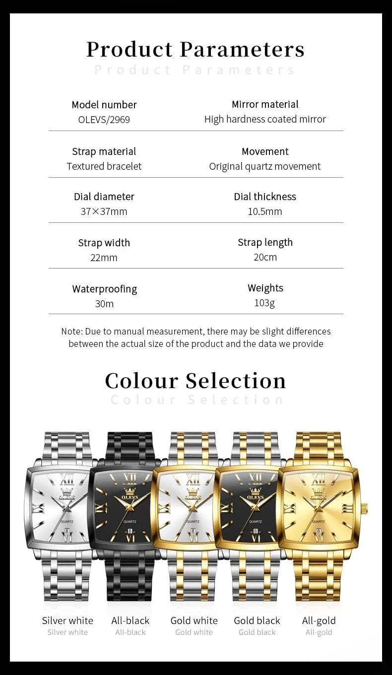 foray comet gauge occasional perry Dress Analog Quartz Mens Watches Rectangular Waterproof Stainless Steel Luminous with Date Watches for Men(Silver/Rose Gold) OLEVS Mens Tank Watch Minimalist Diamond Watch Fashion 