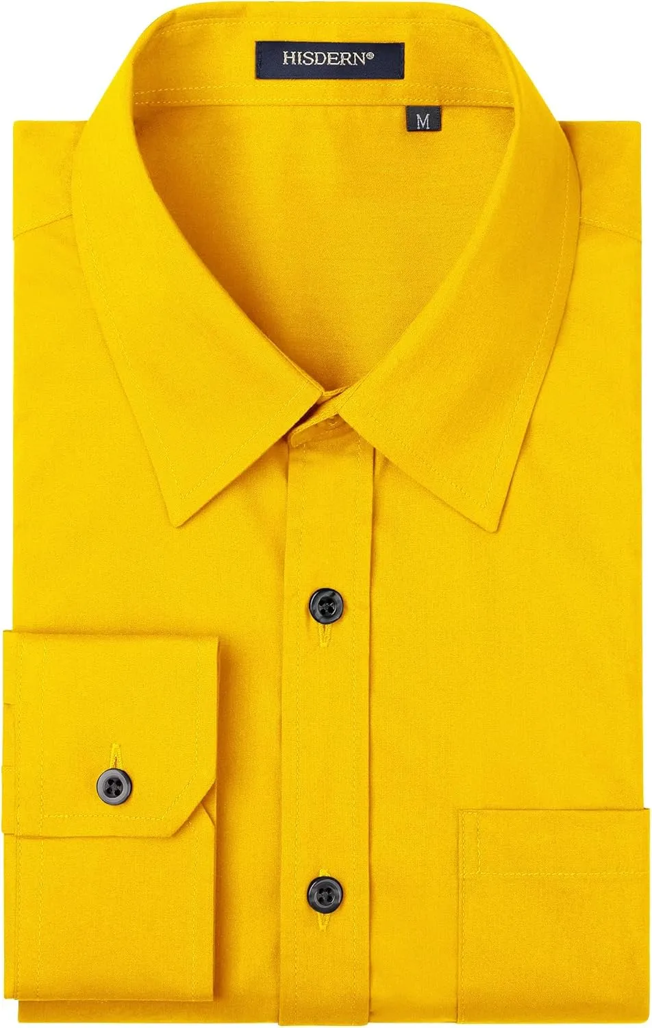 Formal Business Regular dubious Katherine bituminous Fit Shirt with Pocket HISDERN Mens Dress Shirts Long Sleeve Button Down Shirts for Men Casual Solid 