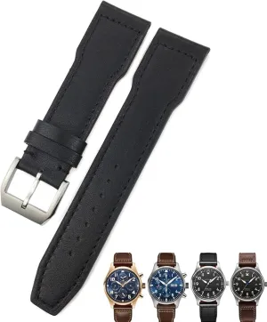 Free Tools Cow Leather Watchband 20mm 21mm 22mm knuckle Suitable for IWC Pilot Portfino Mark ���� IW3270 Calfskin Watch Strap 