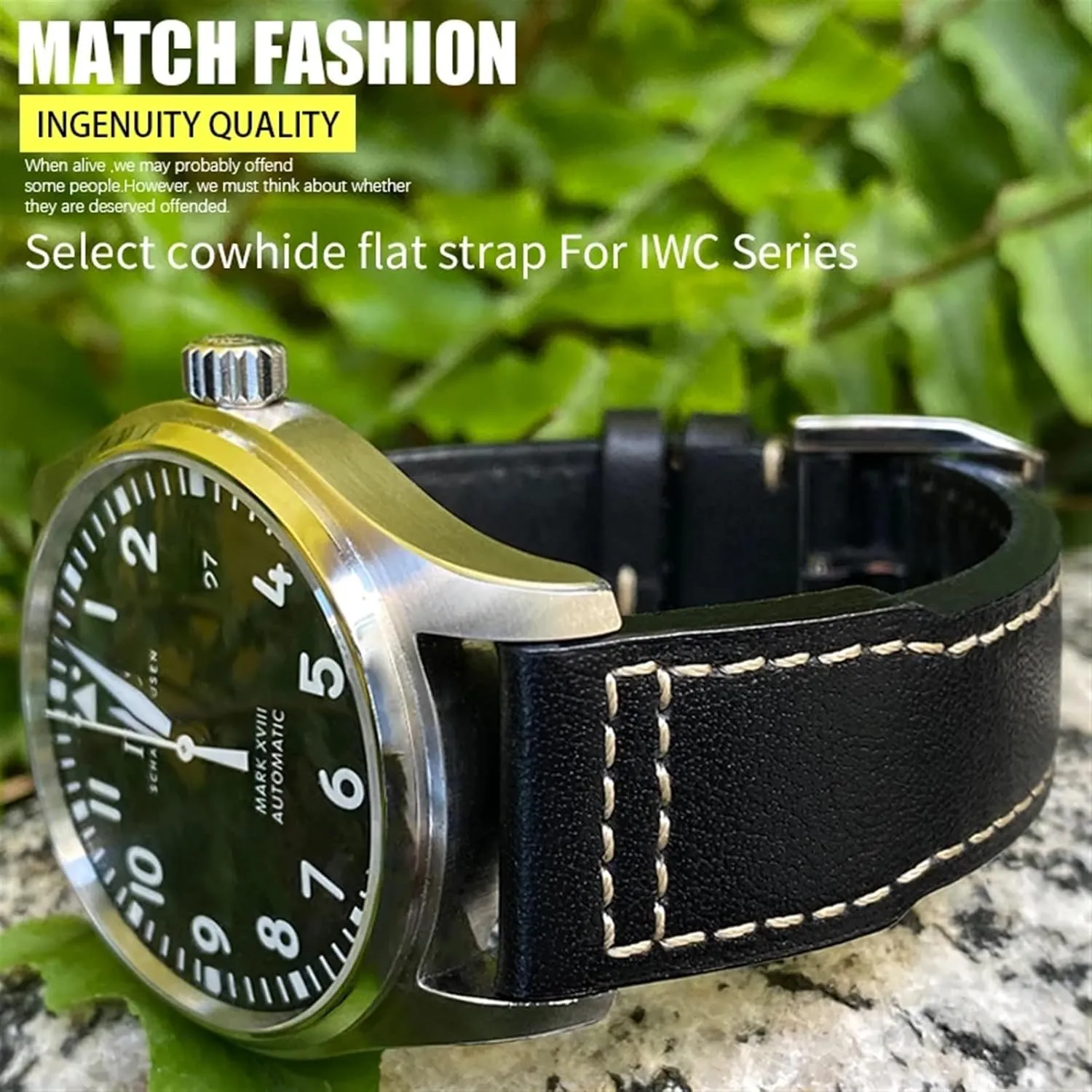 Free Tools Cow Leather Watchband 20mm 21mm 22mm knuckle Suitable for IWC Pilot Portfino Mark ���� IW3270 Calfskin Watch Strap 