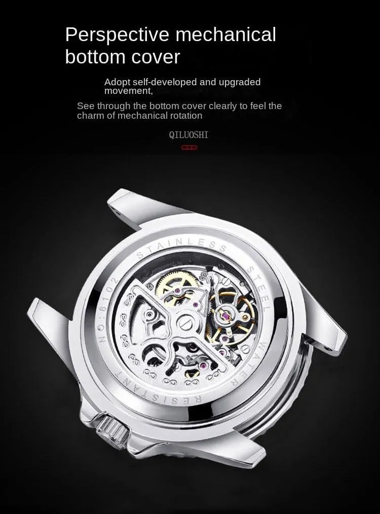 Fully Automatic Mechanical Wristwatch Hollow Fashion Waterproof Business Man Watch WaterGhost Series Tourbillon feeling personal chest Mens Watches 