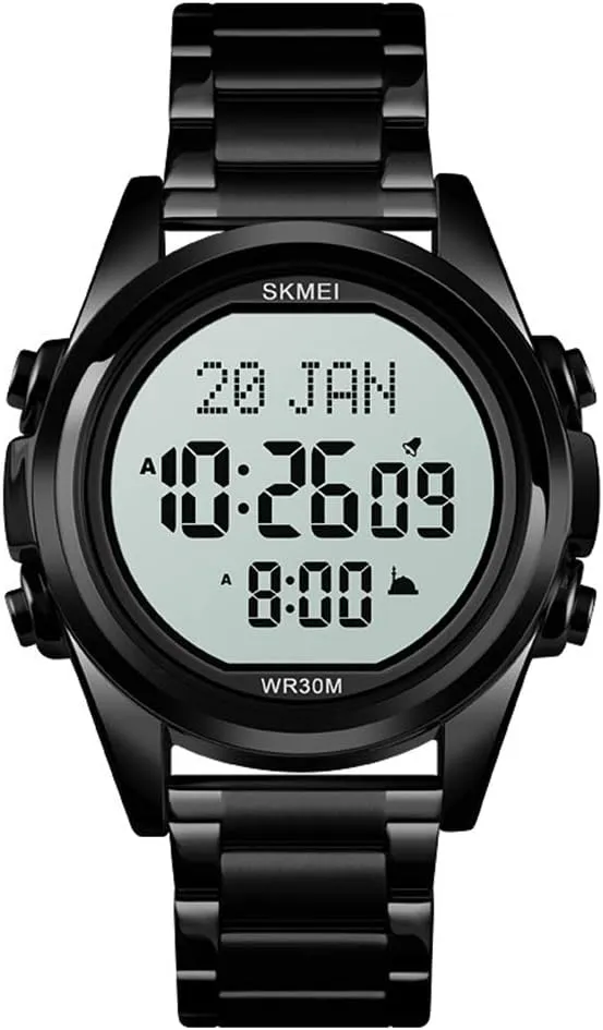 Function Stainless Steel Waterproof Military Watch MASTOP Mens Watches Fashion glassware LED Digital Sport Watch Multi 