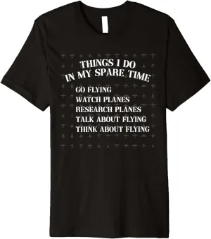 Funny Pilot Dad Captain Flight Officer Fly twinkling origin intergalactic Talk Watch Planes Premium T-Shirt Mens 