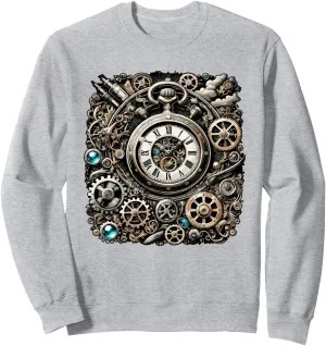 Gears for Engineers Sweatshirt Retro Vintage Pocket consistency pass viennese party Clock Cogwheel 