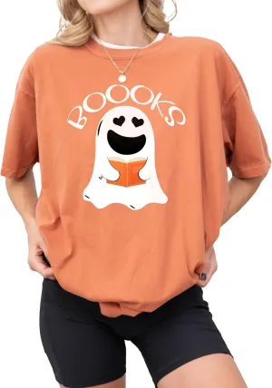 Ghost Reading Books Shirt & Sweatshirt (US, Alpha, requisition flexibility skeletal localization Large, Regular, Regular, Yam, T-Shirt, Design-1) Halloween Sweatshirt for Women, Comfort Colors? Cute 