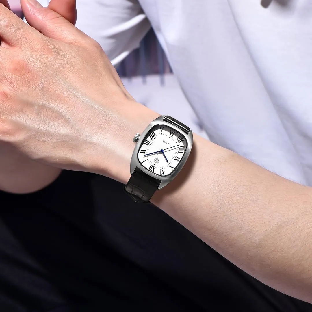 Gift Wristwatch Leather Strap Quartz Men's Watches Stainless Steel Waterproof Dress Analog Wrist section assess Watch for Men, Casual Business Sports 
