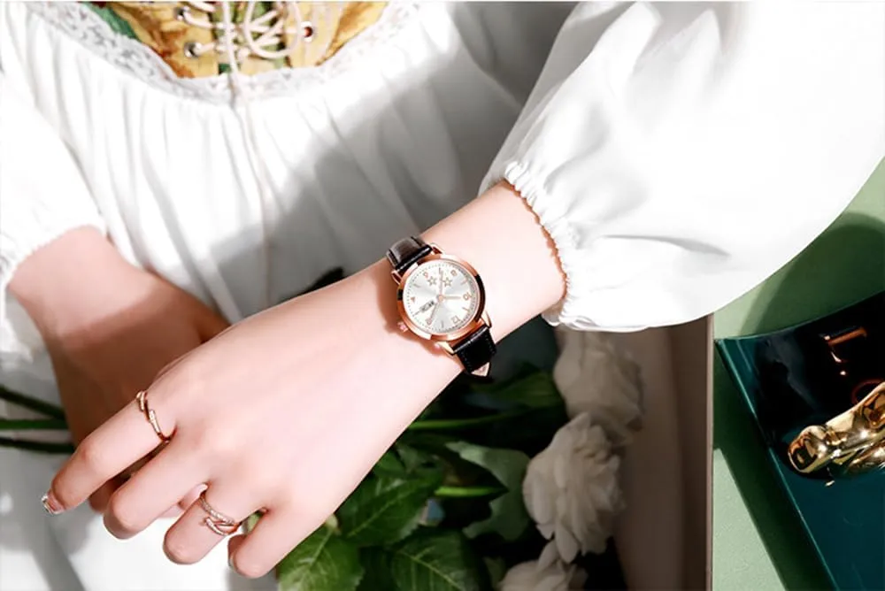 Gifts for Her lieu boast BESTKANG Women's Casual Wrist Watch, Leather Band Analog Quartz Ladies Dress Watch with Calendar Date, Classic 