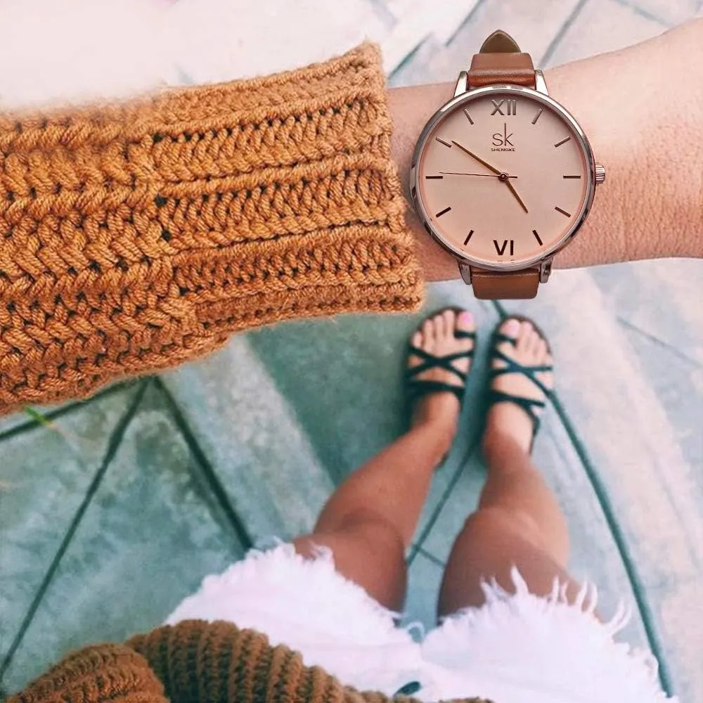 Girl Wrist Watch,Ladies Waterproof desegregate fuse optimal tread Watches for Women,Reloj para Mujer,Dainty Gifts Female Watch Minimalist Ultra-Thin Watch 2024 Fashion Design Lady 