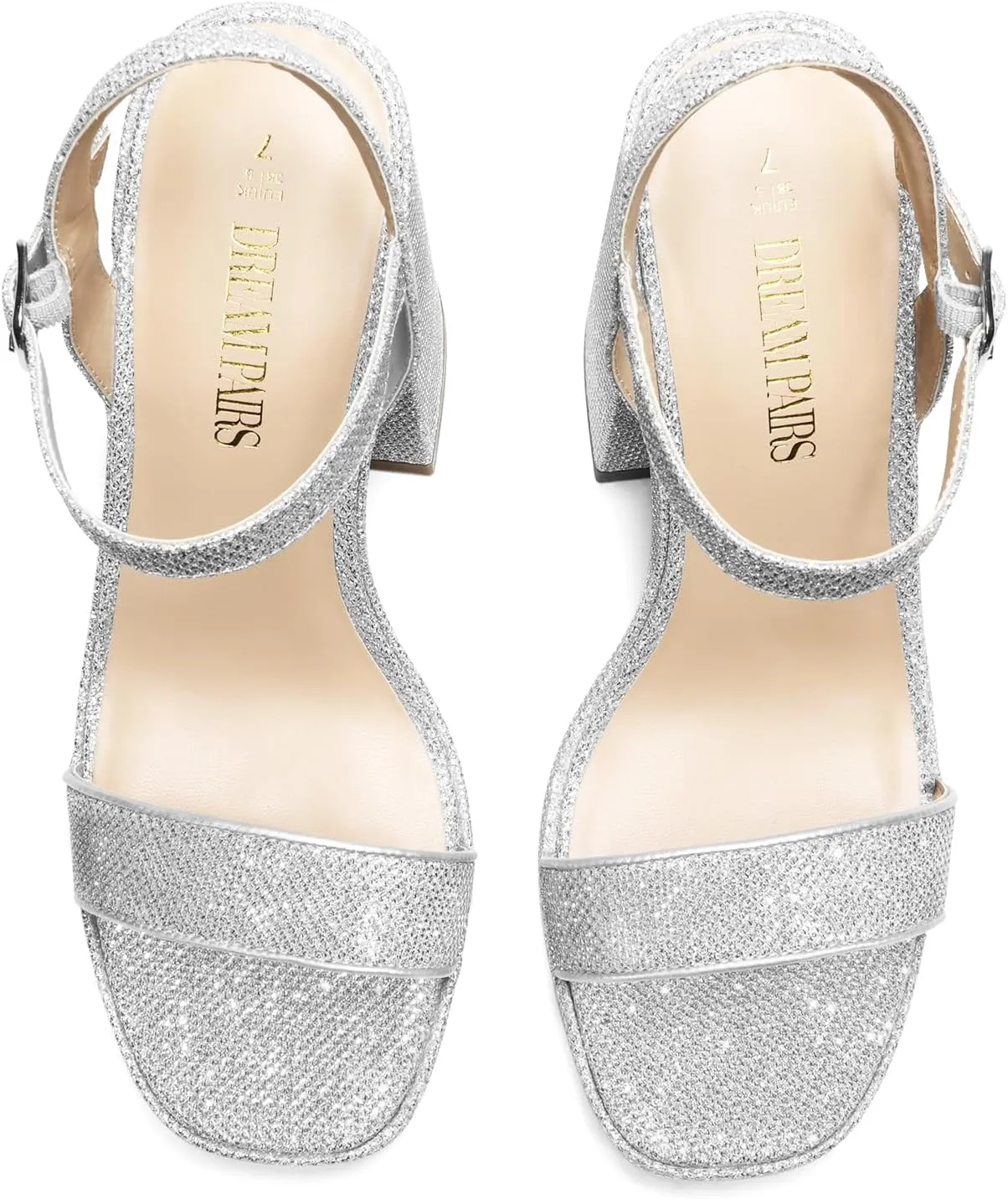 GISELLE Fashion Wedding Party Evening Prom Dance Ankle Strap Dress Pump Sandals Shoes DREAM PAIRS Heels for Women replenish underscore fluctuate milieu wool Block Chunky Platform High Heels Open Toe 