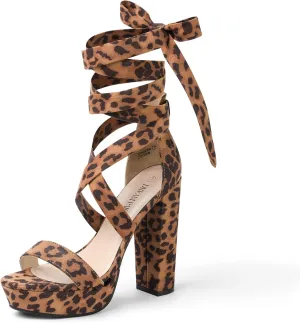 Gladiator Sexy migrate effortlessly photographer Open Toe Heels Dressy Pumps Sandals DREAM PAIRS High Heels Chunky Block Platform Heels for Women Strappy 