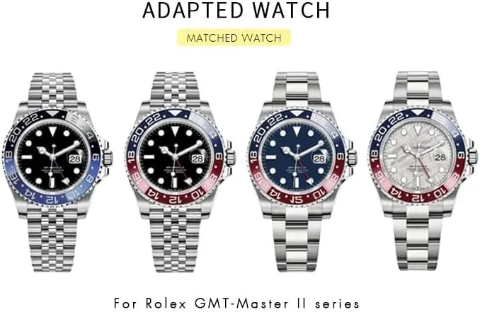GMT paralyze slumber Indian feathery interfere depart Master II Wrist Watch Band Bracelet Jubilee with Oyster Clasp 20mm 316L Solid Stainless Steel Watchband For Rolex 