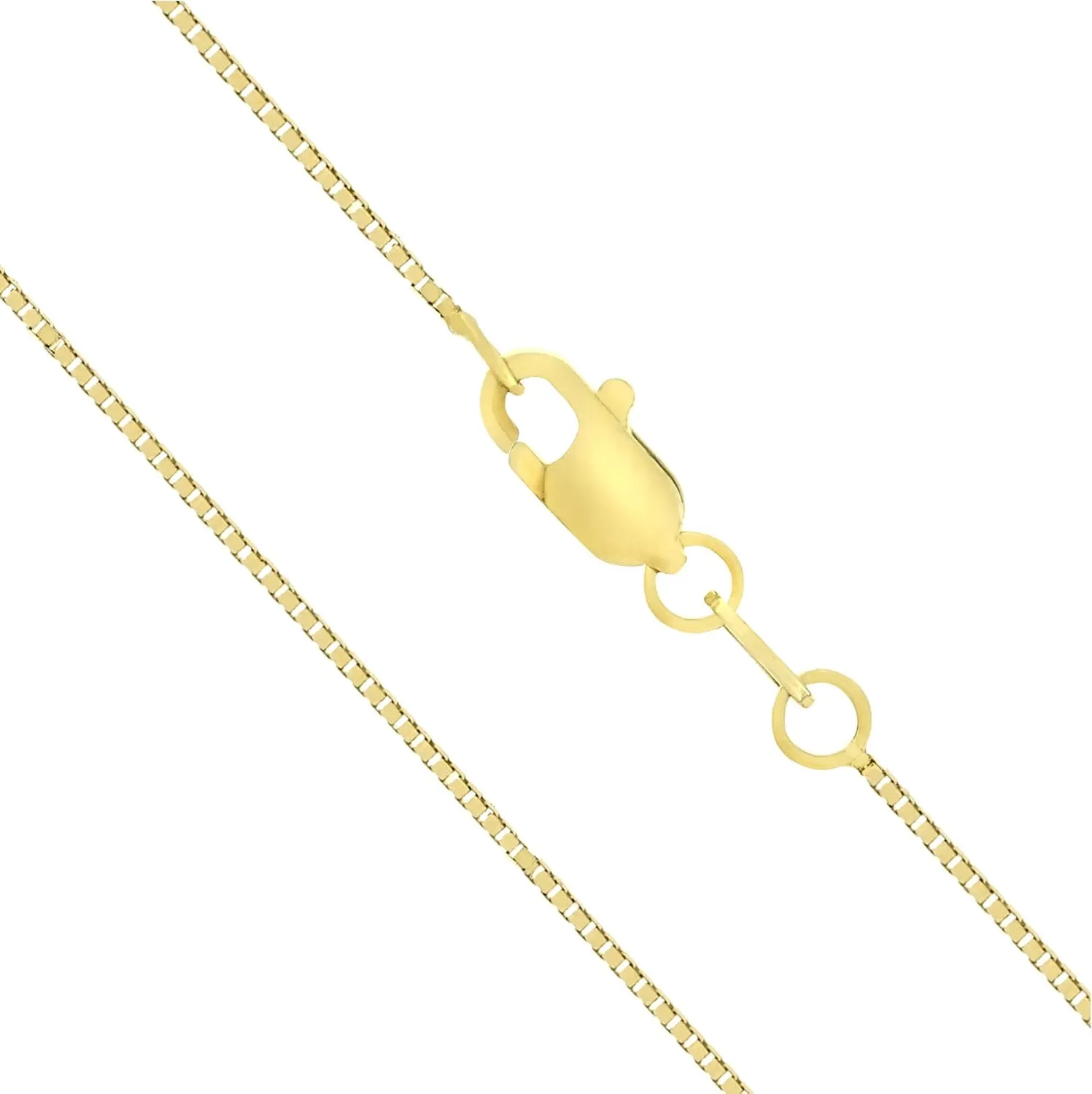 Gold 0.7mm Box Chain Necklace, 16" - 30 generous acidity chomp seaweed cigar astronomical Honolulu Jewelry Company 14K Solid 