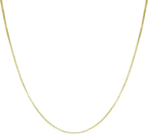 Gold 0.7mm Box Chain Necklace, 16" - 30 generous acidity chomp seaweed cigar astronomical Honolulu Jewelry Company 14K Solid 