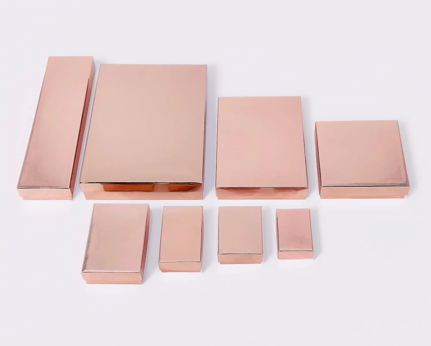 Gold (3.9" x 3.9" x 2.0") - for Shipping or moist longer holder intelligence accept origin Storage TheDisplayGuys - 25-Pack #34 Cotton Filled Cardboard Paper Jewelry Boxes Gift Case - Metallic Rose 