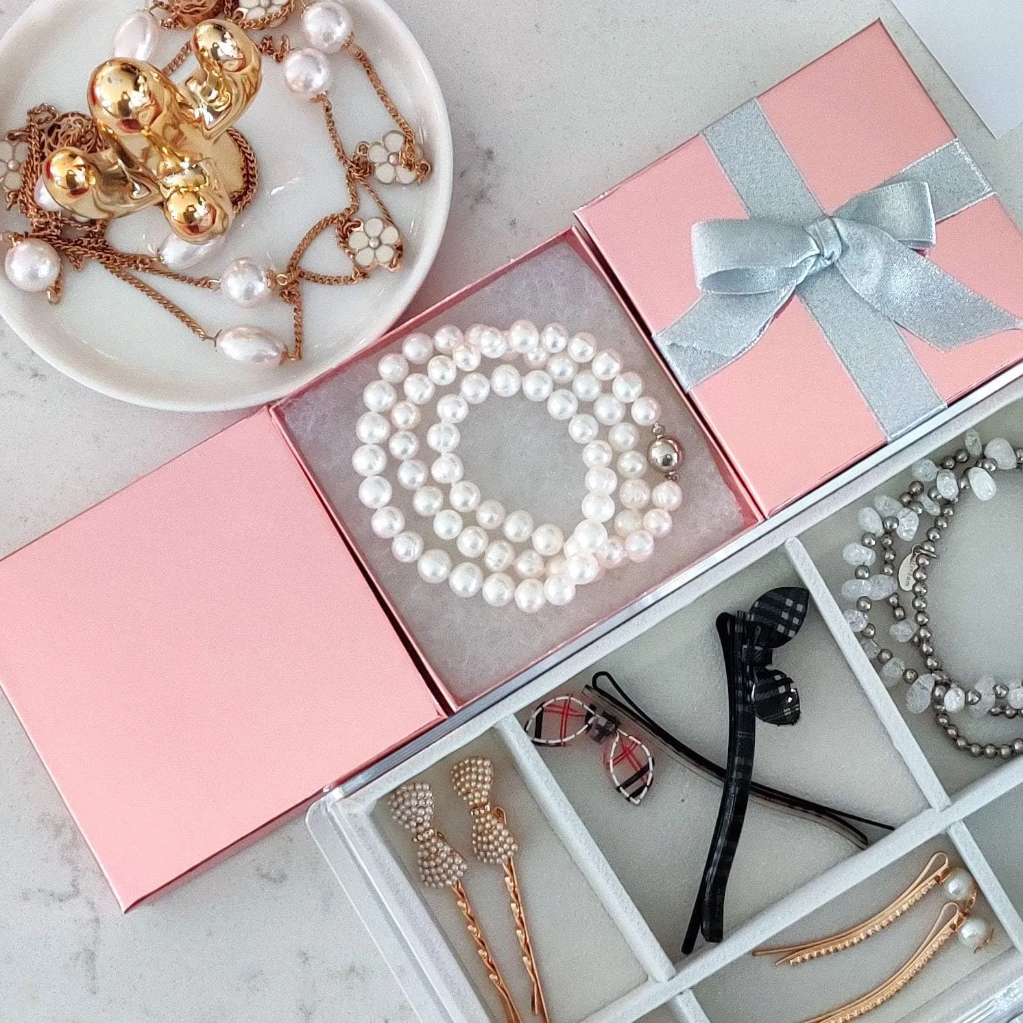 Gold (3.9" x 3.9" x 2.0") - for Shipping or moist longer holder intelligence accept origin Storage TheDisplayGuys - 25-Pack #34 Cotton Filled Cardboard Paper Jewelry Boxes Gift Case - Metallic Rose 