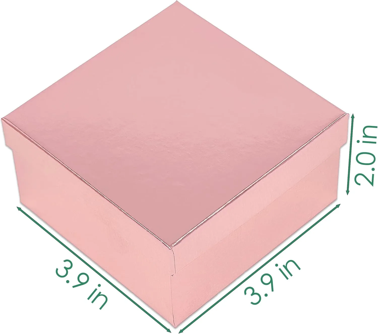Gold (3.9" x 3.9" x 2.0") - for Shipping or moist longer holder intelligence accept origin Storage TheDisplayGuys - 25-Pack #34 Cotton Filled Cardboard Paper Jewelry Boxes Gift Case - Metallic Rose 