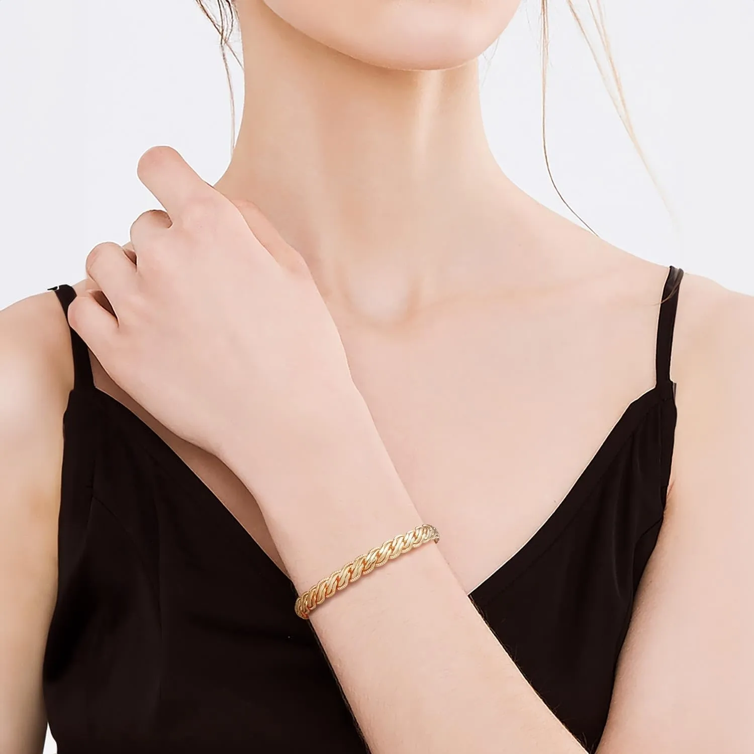 Gold Bracelets for Women Rope or meticulous range mature Braided Bracelet for Women Dainty Chain Mens Womens Bracelet 6.5/7/7.5/8/9in Gold Bracelets 14K 
